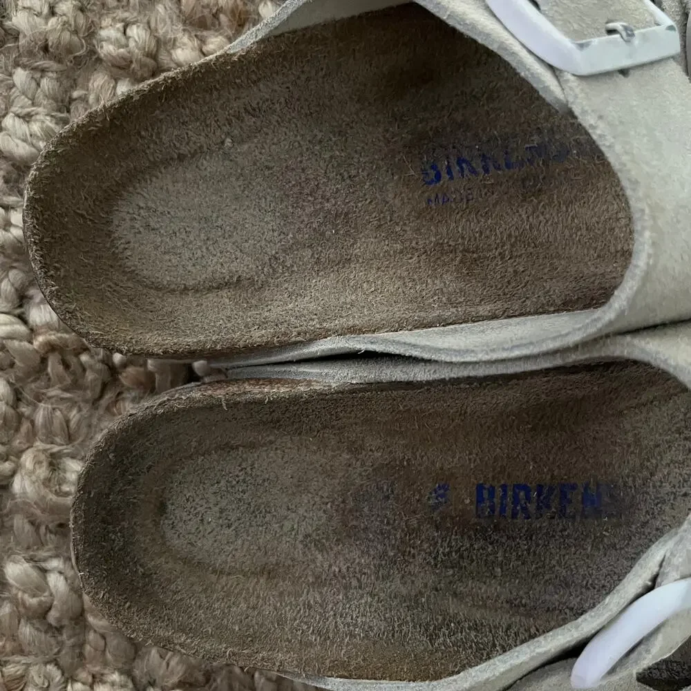 Birkenstock Arizona Oyster Cream Suede Sandals EU 39 Narrow Women’s 8-8.5